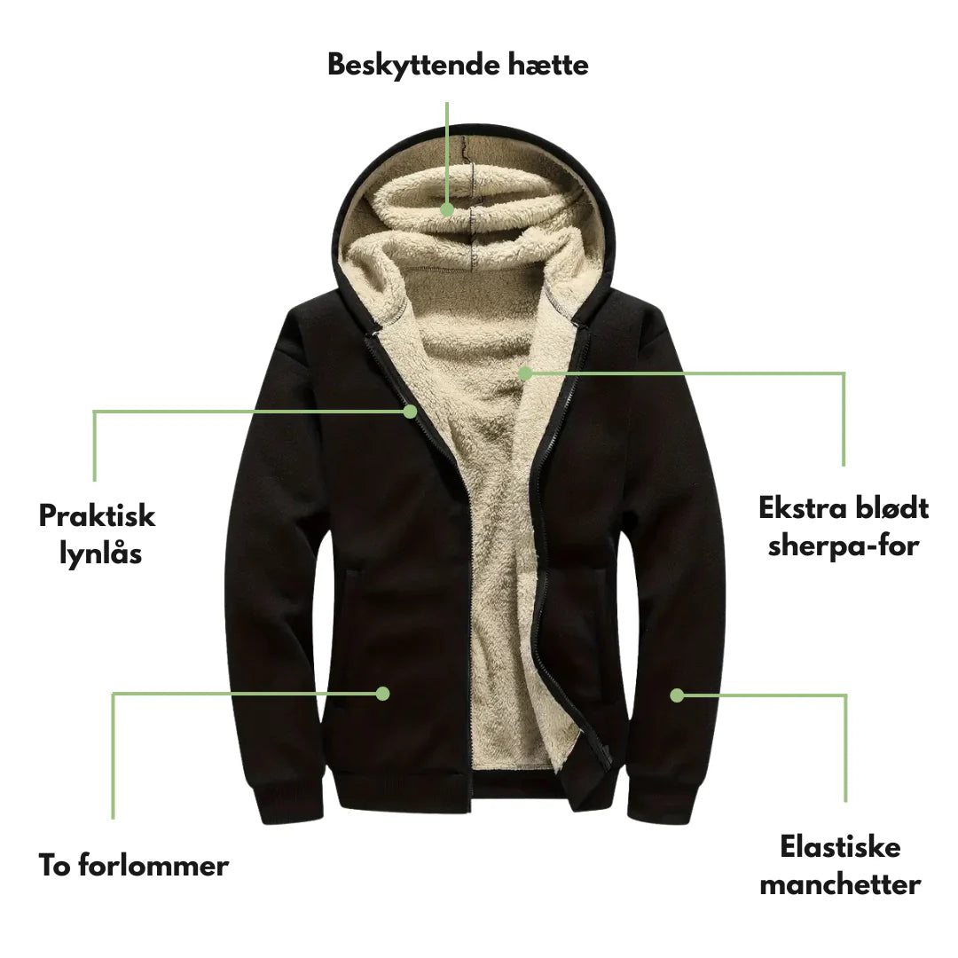 Fleece Hoodie – Sherpa Fôret – Vinter
