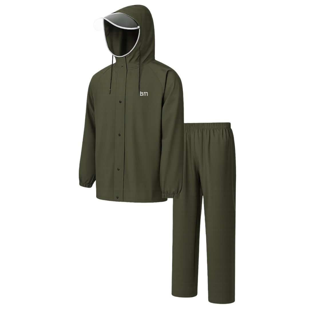 Herre Regnsæt – Vandtæt Jakke – Med Hætte Sæt