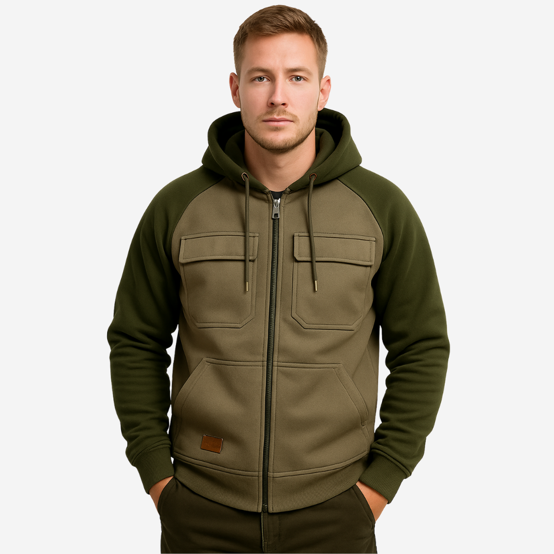 Fleece Jakke – Foret Hoodie – Varm til Herrer