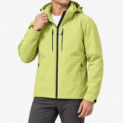 Skaljakke unisex i limegrøn – produktfoto