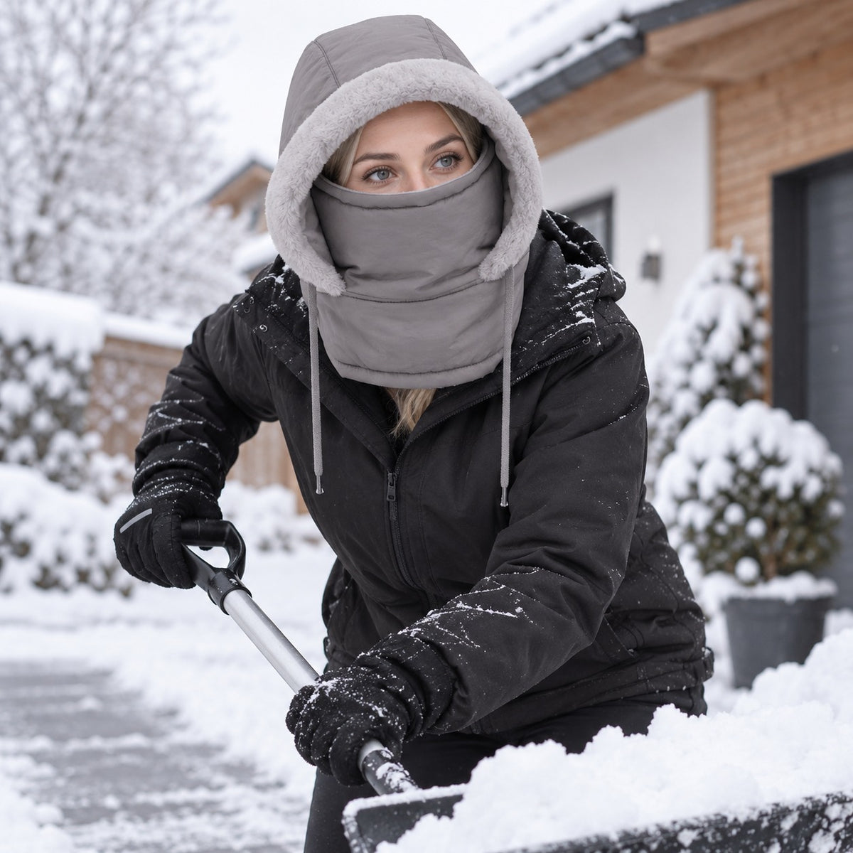 Balaclava Hue - Vinterhue med Plysfoer og Ansigtsbeskyttelse - Justerbar – 8