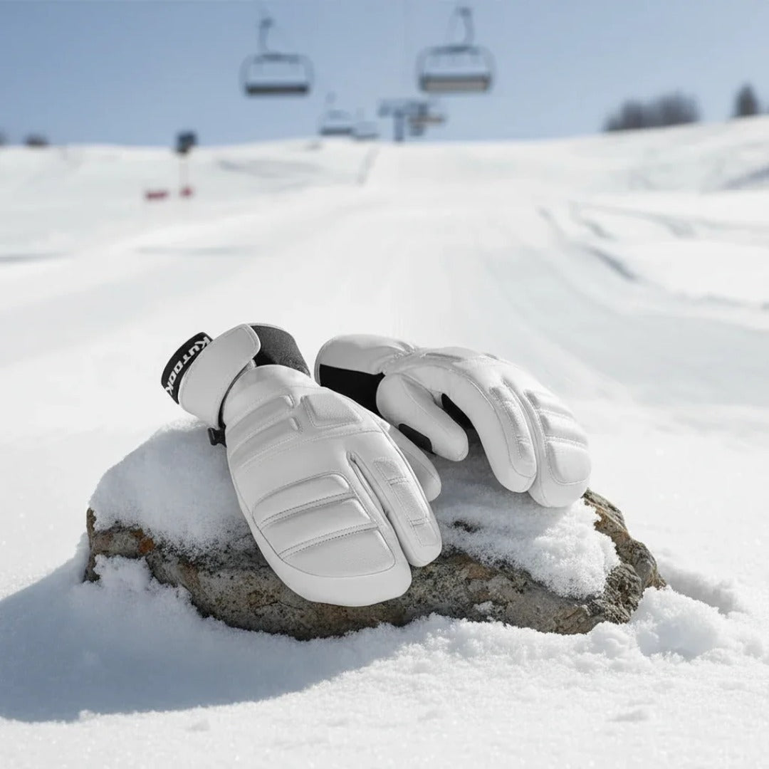 Skihandsker med Foer - 3 Fingre eller 5 Fingre - Med Håndledsstrop – 6