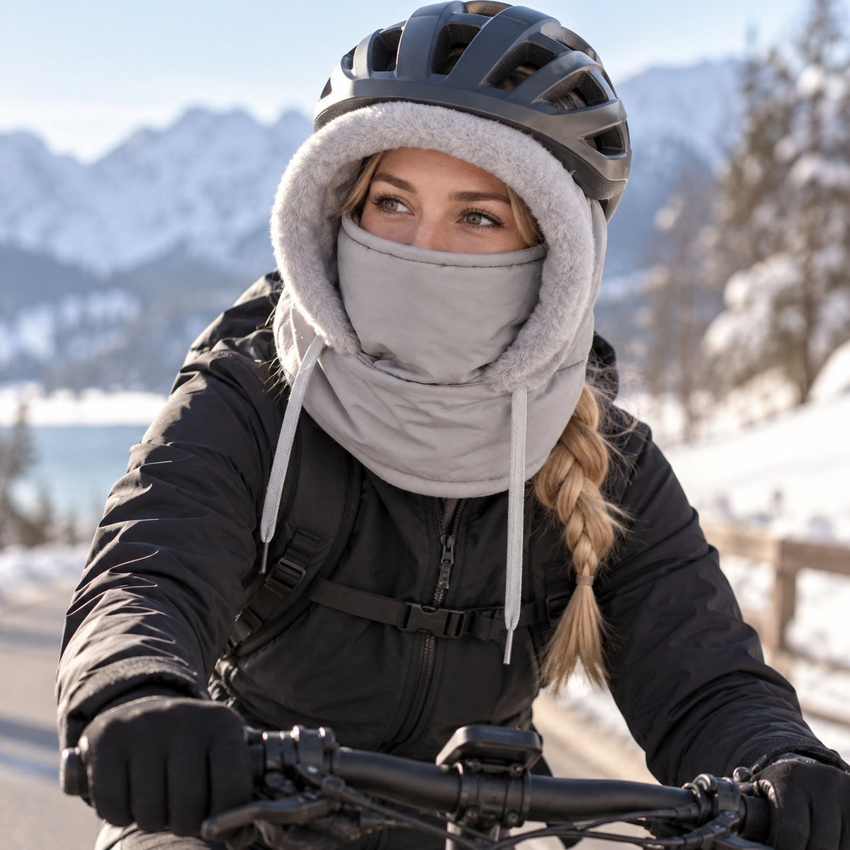Balaclava Hue - Vinterhue med Plysfoer og Ansigtsbeskyttelse - Justerbar – 11