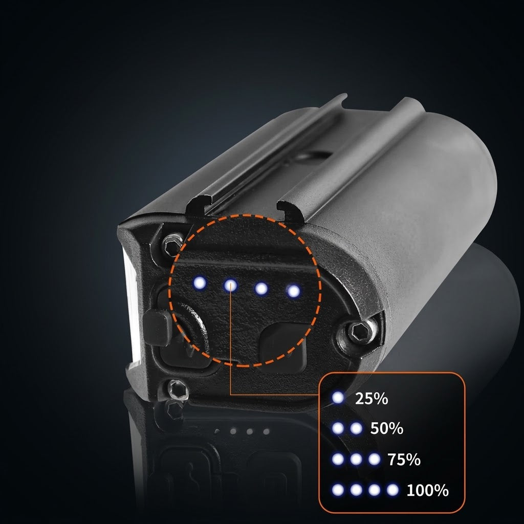 Cykellygte LED batteriindikator med 4 lys