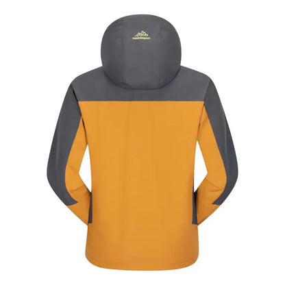 Regnjakke herre i blå udendørs i regnvejr
