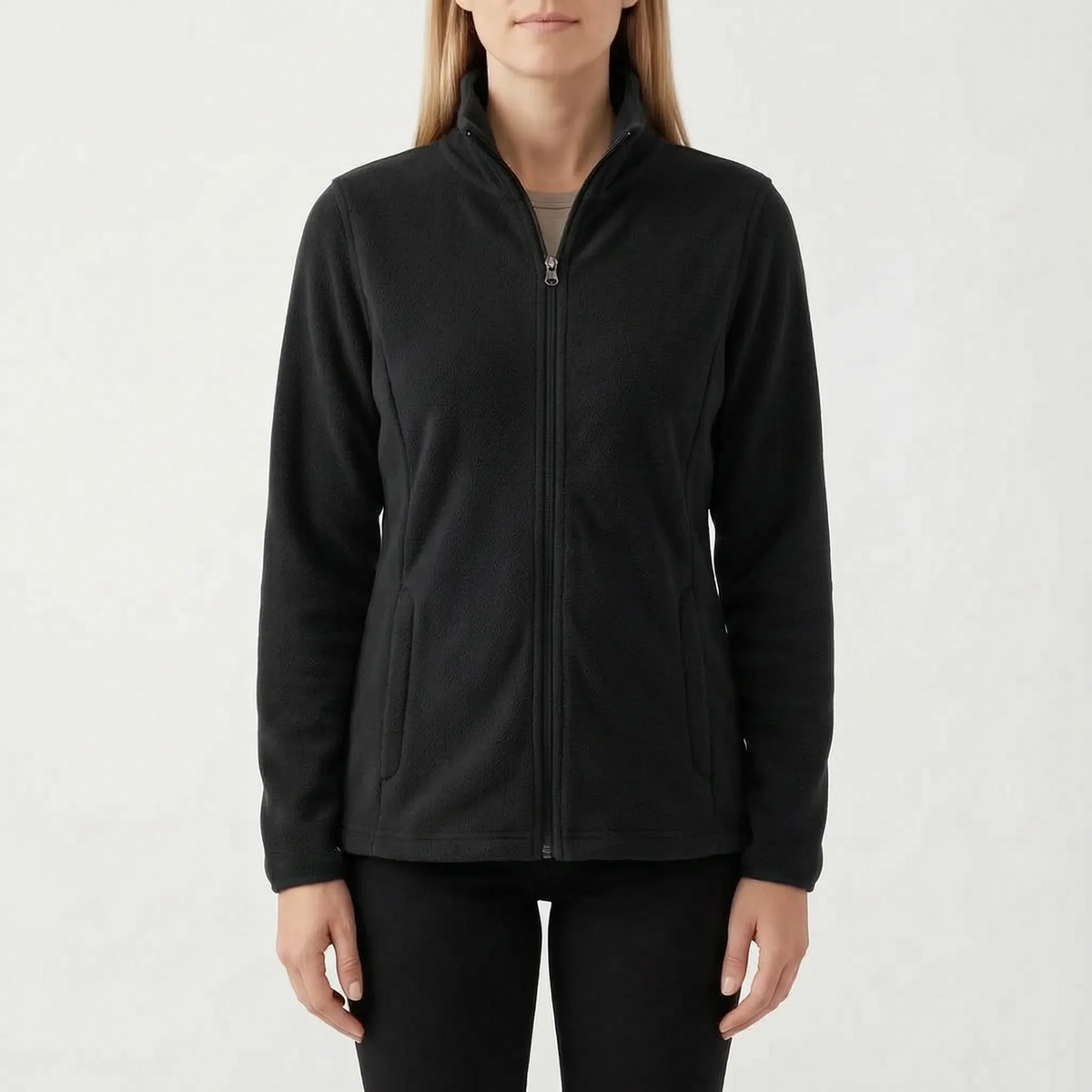 Overgangsjakke dame dobbeltbørstet fleece, billede 6