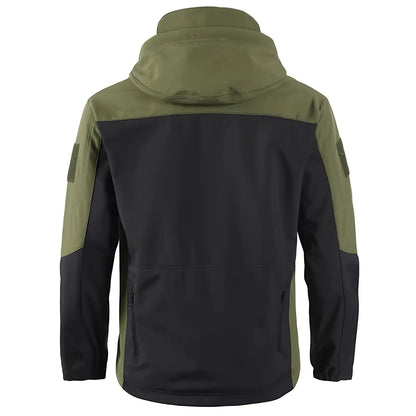 Softshell jakke herre khaki camouflage i skoven