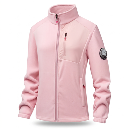 Fleece jakke dame set forfra i lyseblå