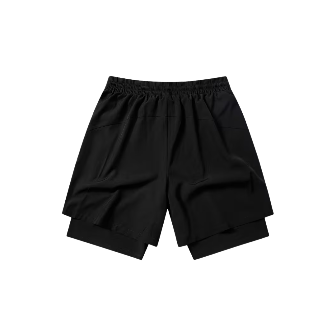 Herre sportshorts – geometrisk design & sidelommer