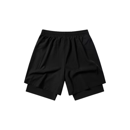 Herre sportshorts – geometrisk design & sidelommer