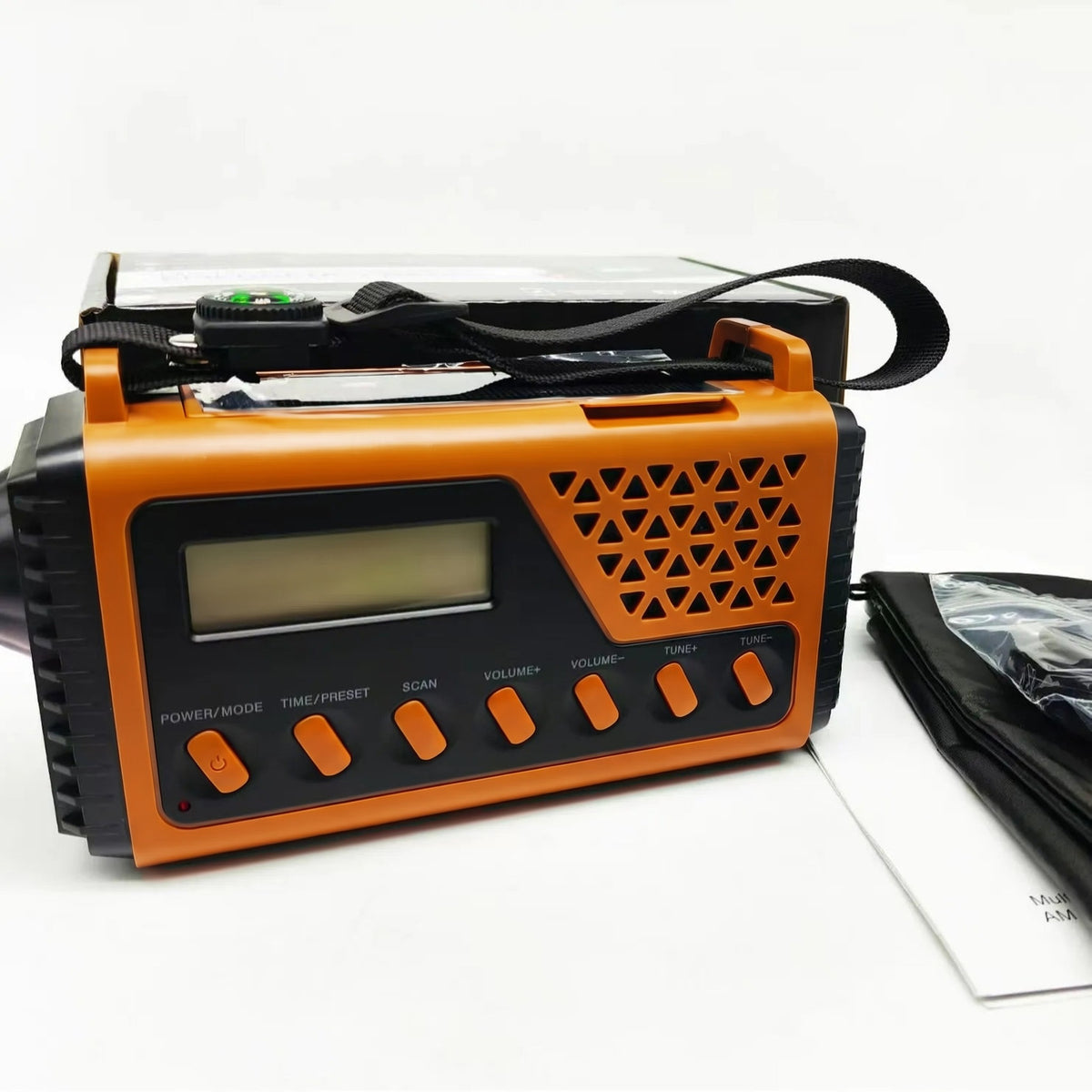Nødradio med Håndsving & Solcelle – Kraftig 8.000 mAh Powerbank – Lommelygte & SOS