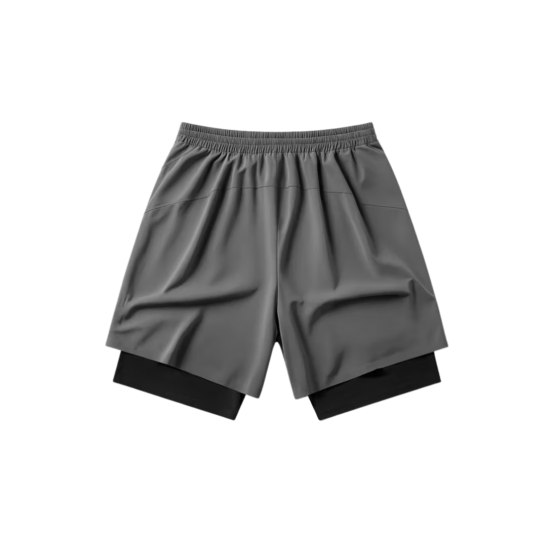 Herre sportshorts – geometrisk design & sidelommer