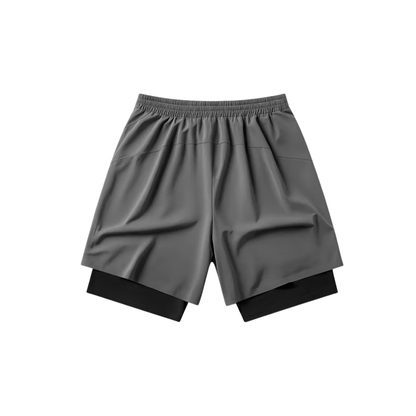 Herre sportshorts – geometrisk design & sidelommer