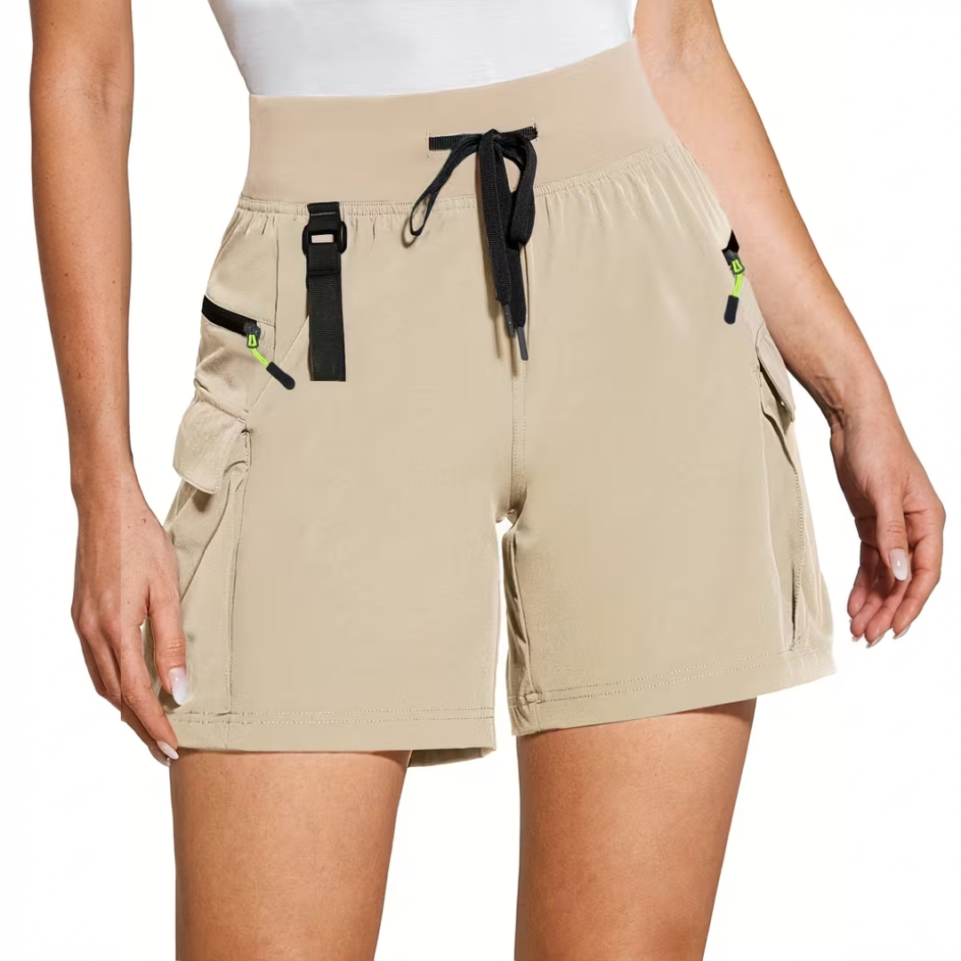 Dame High Waist Cargo Shorts – Flere Lommer – Outdoor & Sport