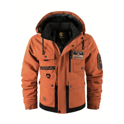Herre Vatteret Outdoor Jakke – Aftagelig Hætte – Efterår & Vinter
