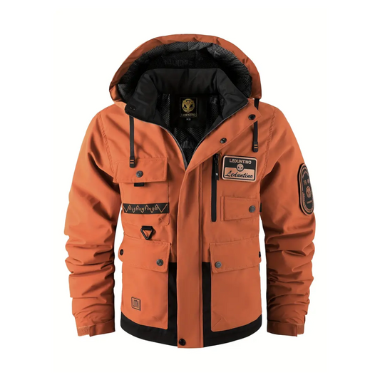 Herre Vatteret Outdoor Jakke – Aftagelig Hætte – Efterår & Vinter
