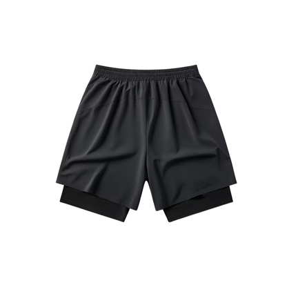 Herre sportshorts – geometrisk design & sidelommer
