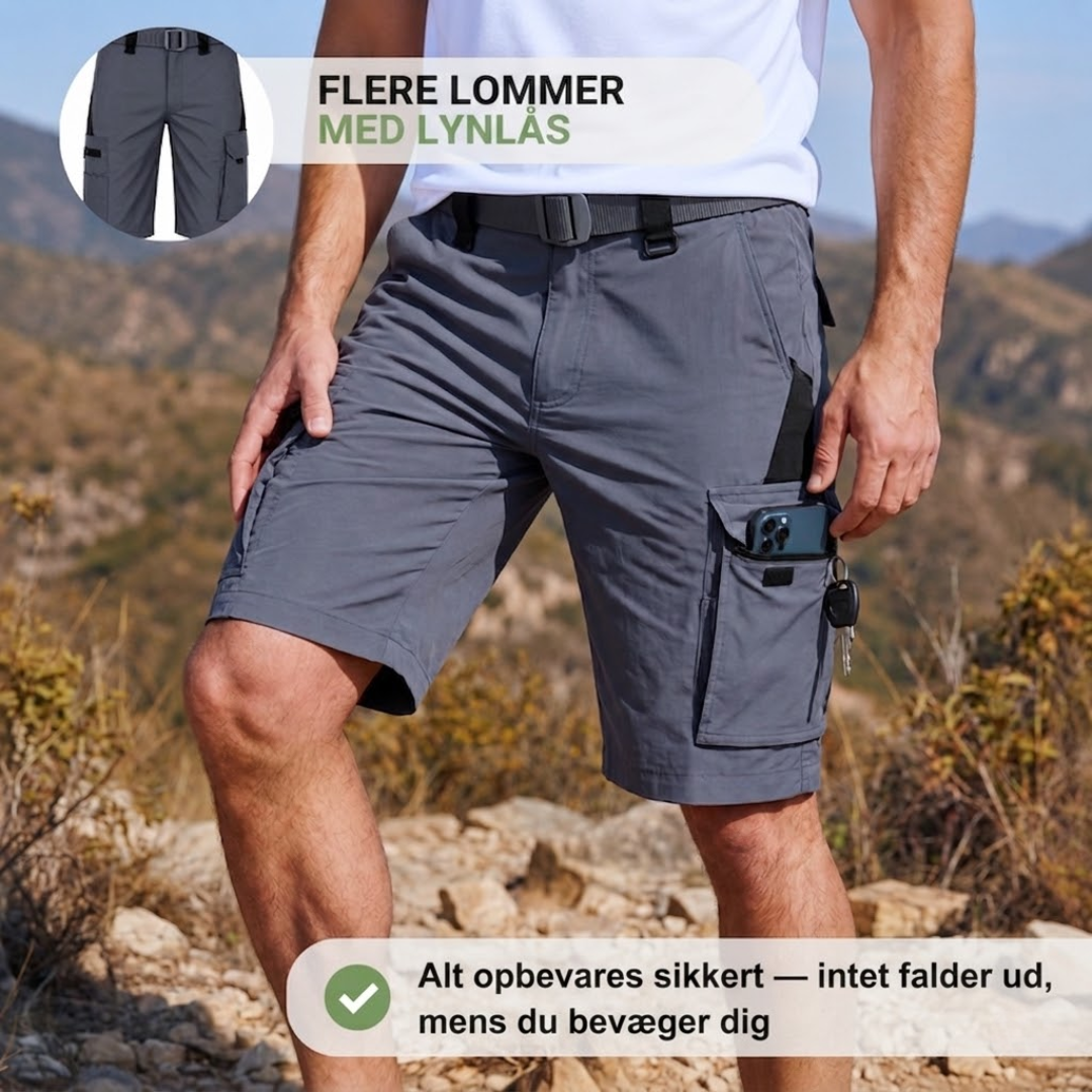 Herre Cargoshorts til Vandring – Stretch Shorts