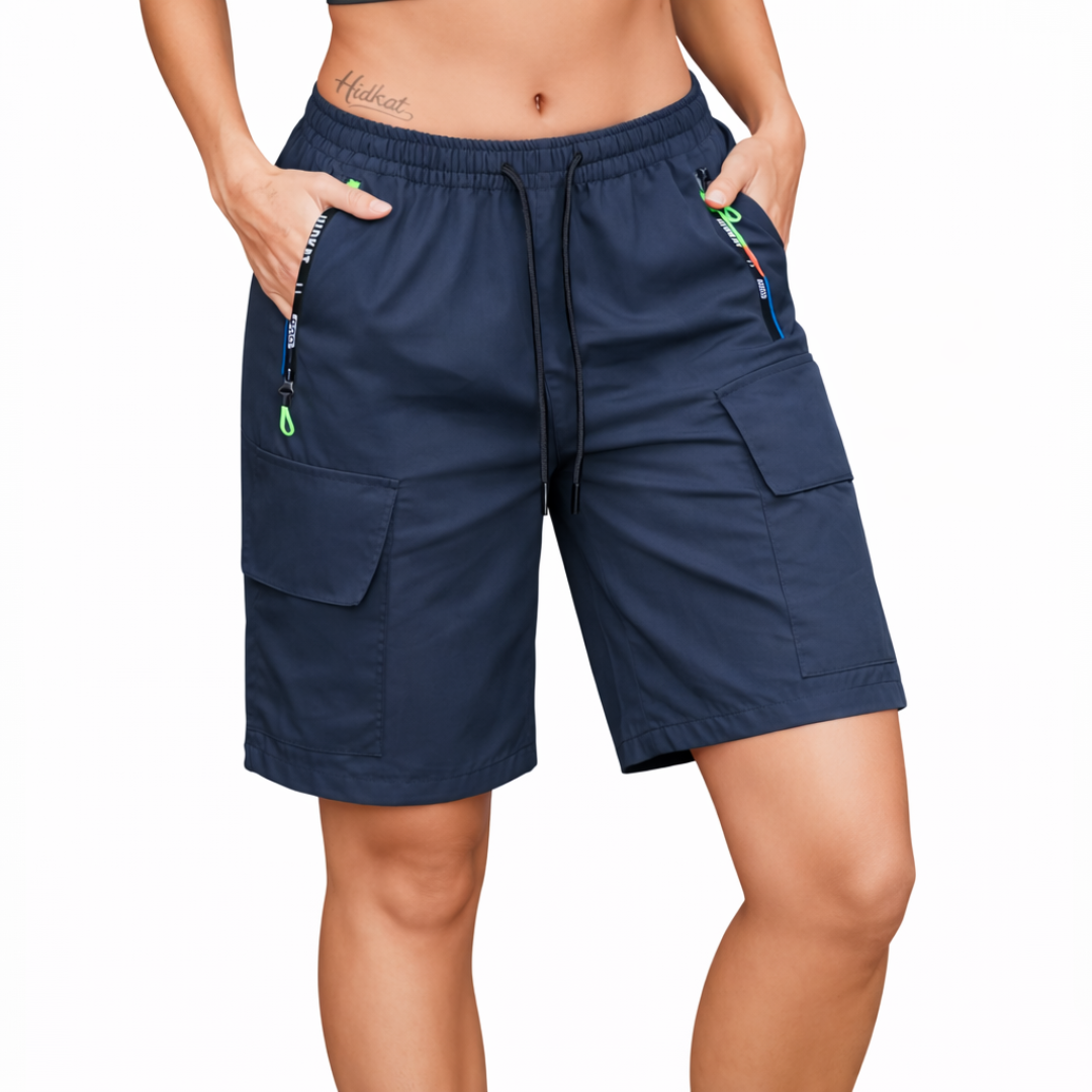 Dame Casual Sommer Shorts – Snøre i Taljen – Flere Lommer