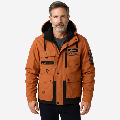 Herre Vatteret Outdoor Jakke – Aftagelig Hætte – Efterår & Vinter