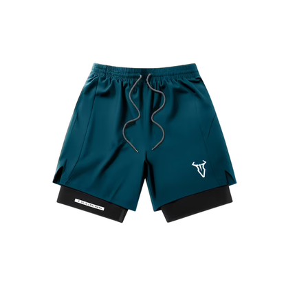 Herre sportshorts – geometrisk design & sidelommer