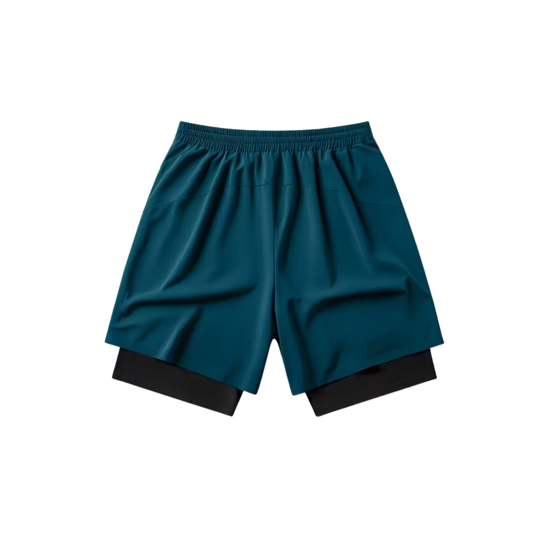 Herre sportshorts – geometrisk design & sidelommer