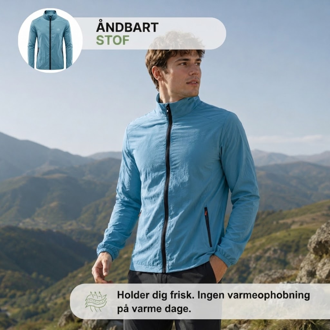 Let UV-Beskyttelsesjakke til Herrer – Vindafvisende & Åndbar