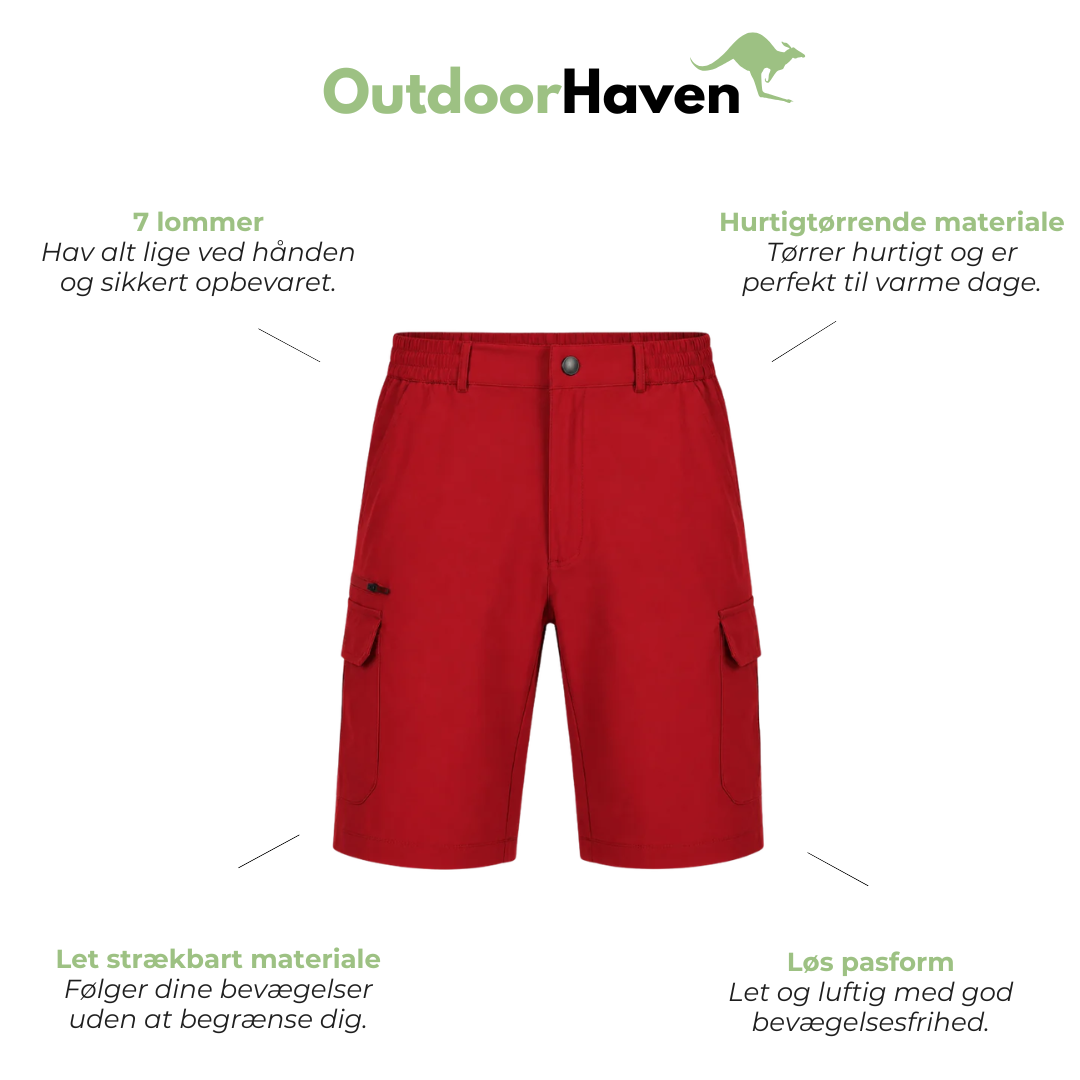 Dame Hiking Cargoshorts – Korte Shorts med Stretch og 7 Lommer