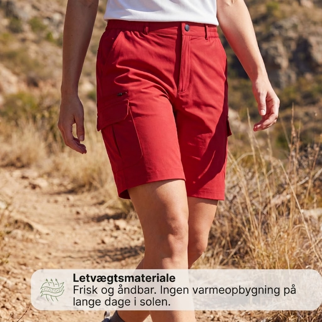 Dame Hiking Cargoshorts – Korte Shorts med Stretch og 7 Lommer
