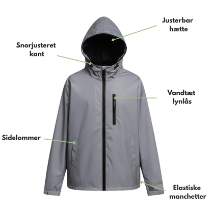 Herre Refleksjakke – Vandtæt – Regnjakke