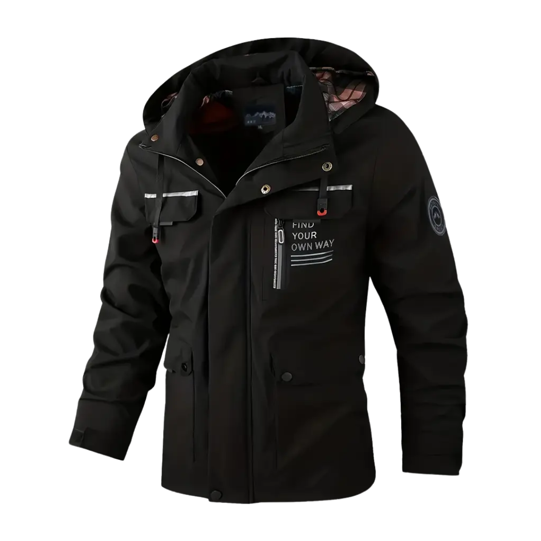 Herre softshell outdoorjakke – vindtæt & vandtæt – efterår