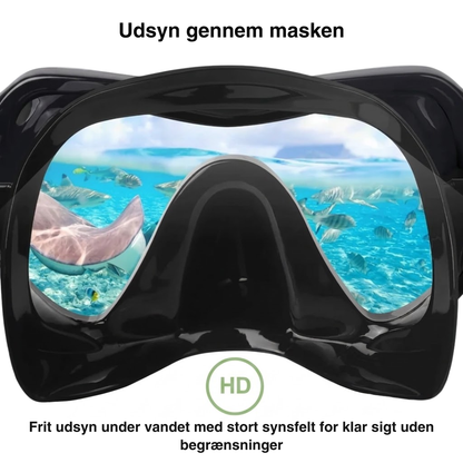 Snorkelsæt med maske – 180° HD udsyn, hærdet glas, lækagesikker