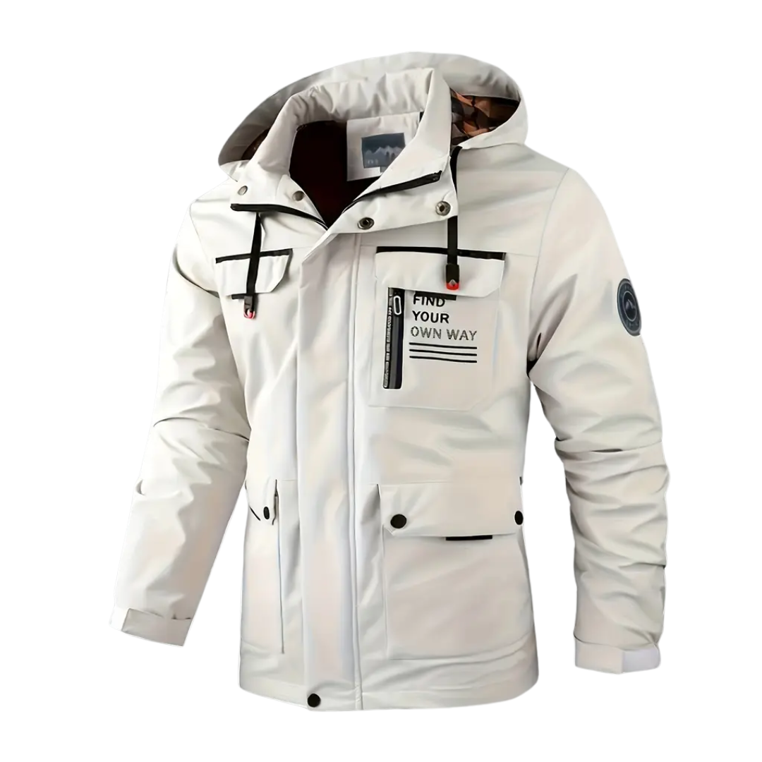 Herre softshell outdoorjakke – vindtæt & vandtæt – efterår