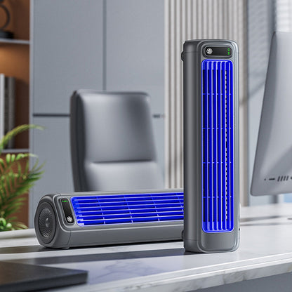Bærbar Luftkøler - 3-i-1 Trådløs Ventilator - Opladelig Vægmontering