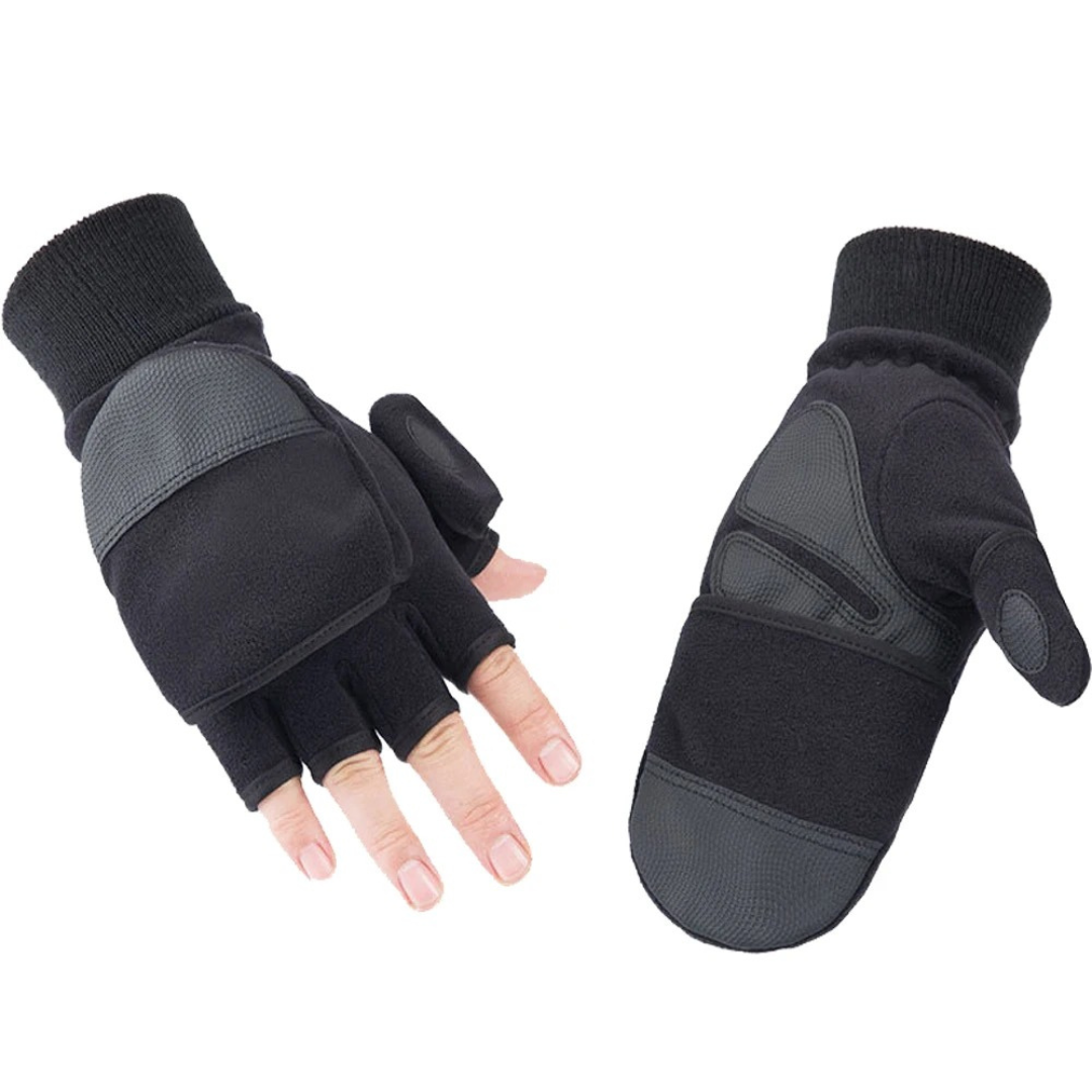 Vinterhandsker sort set bagfra