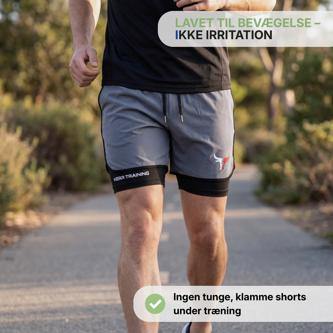 Herre 2-i-1 sportshorts – hurtigttørrende & komfortable 3 Pak