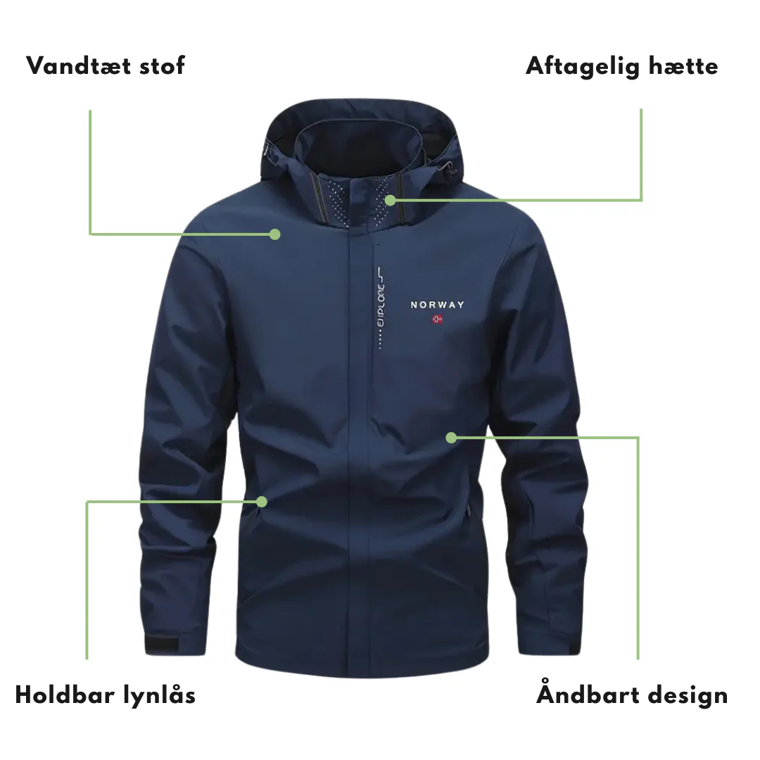 Letvægts Herre Outdoor Jakke – Åndbar & Holdbar – Efterår