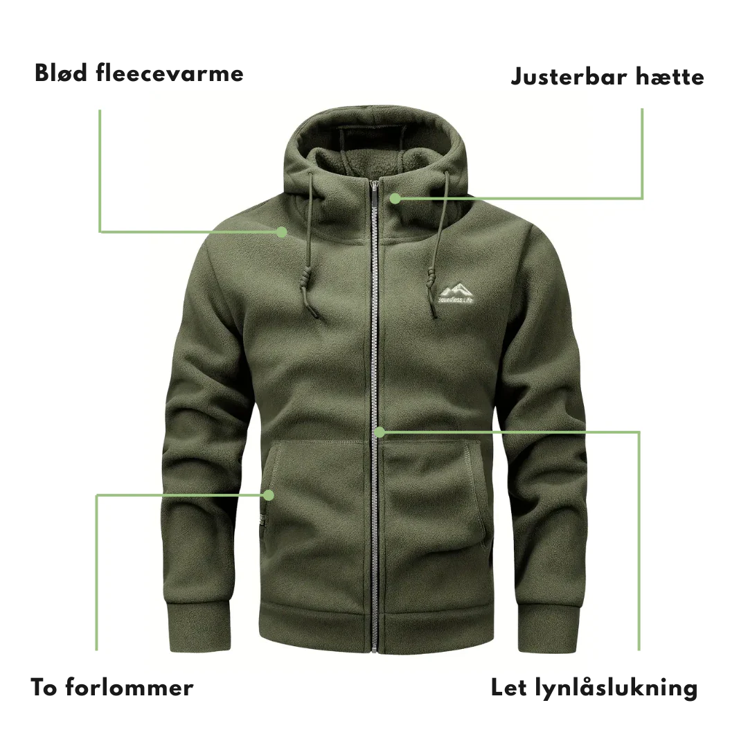 Herre Fleece Vest med Lynlås – Komfortabel & Åndbar – Vinter & Efterår