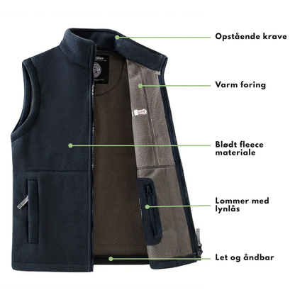 Herre Fleece Outdoor Bodywarmer – Foret – Efterår/Vinter