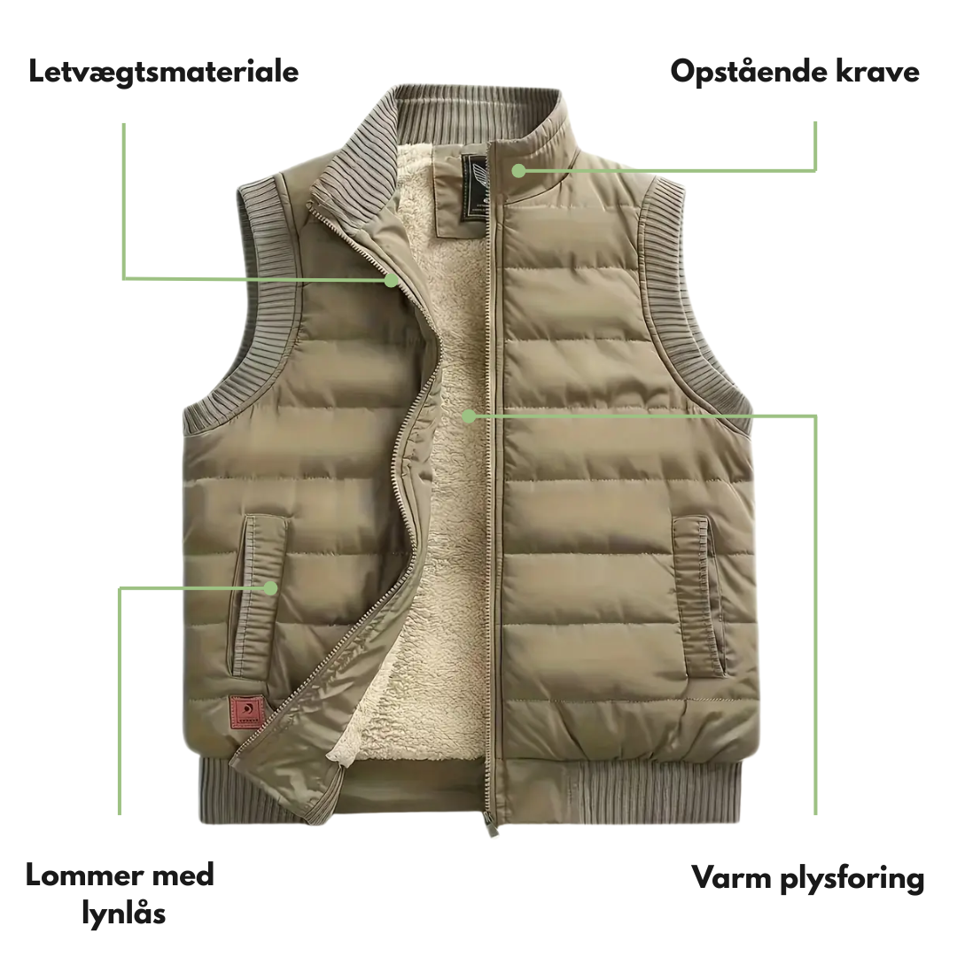 Herre Outdoor Bodywarmer – Foret – Efterår/Vinter