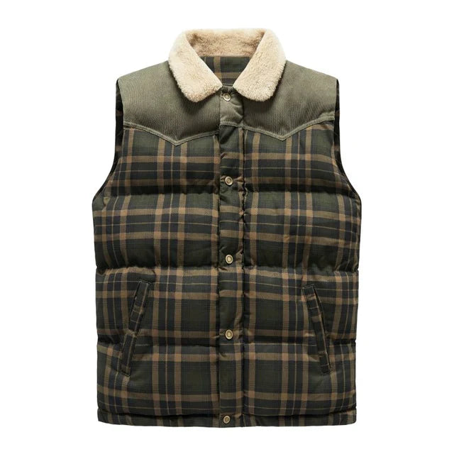 Outdoor Geruite Bodywarmer - Gevoerd - Herfst & Winter