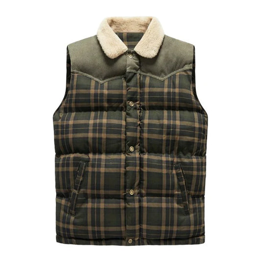 Outdoor Geruite Bodywarmer - Gevoerd - Herfst & Winter
