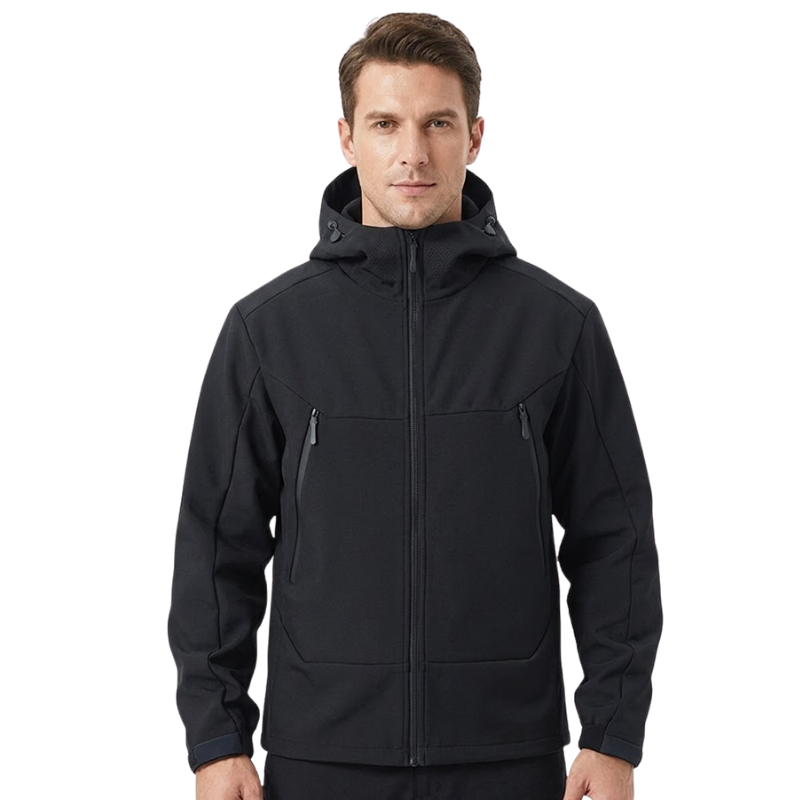 Softshell jakke herre i gul i naturligt lys