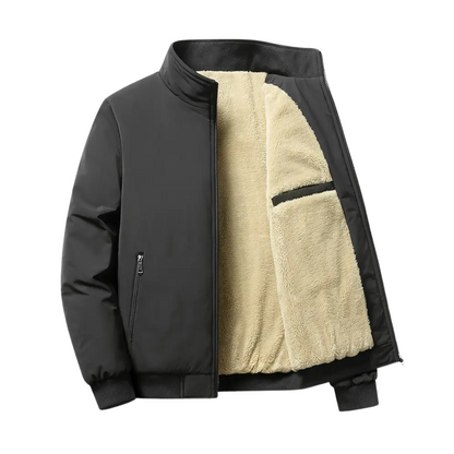 Herre Fleecejakke – Ståkrave – Varm & Komfortabel