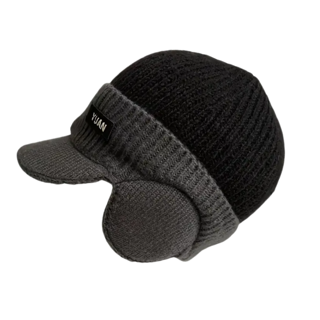 Vinterstrikket Hue – Varm Fleece – Ørebeskyttelse