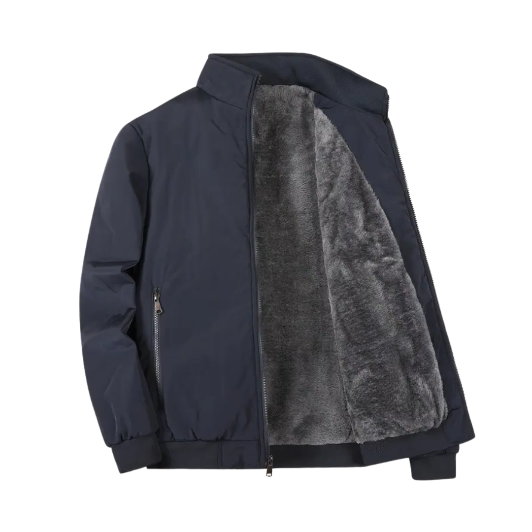 Herre Fleecejakke – Ståkrave – Varm & Komfortabel