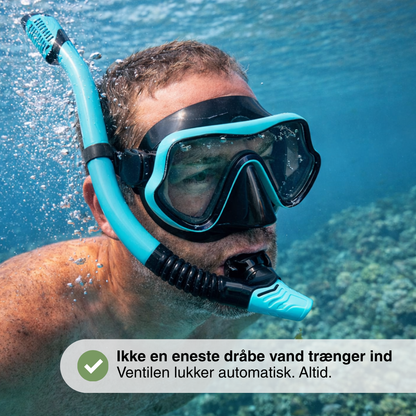 Snorkelsæt med maske – 180° HD udsyn, hærdet glas, lækagesikker