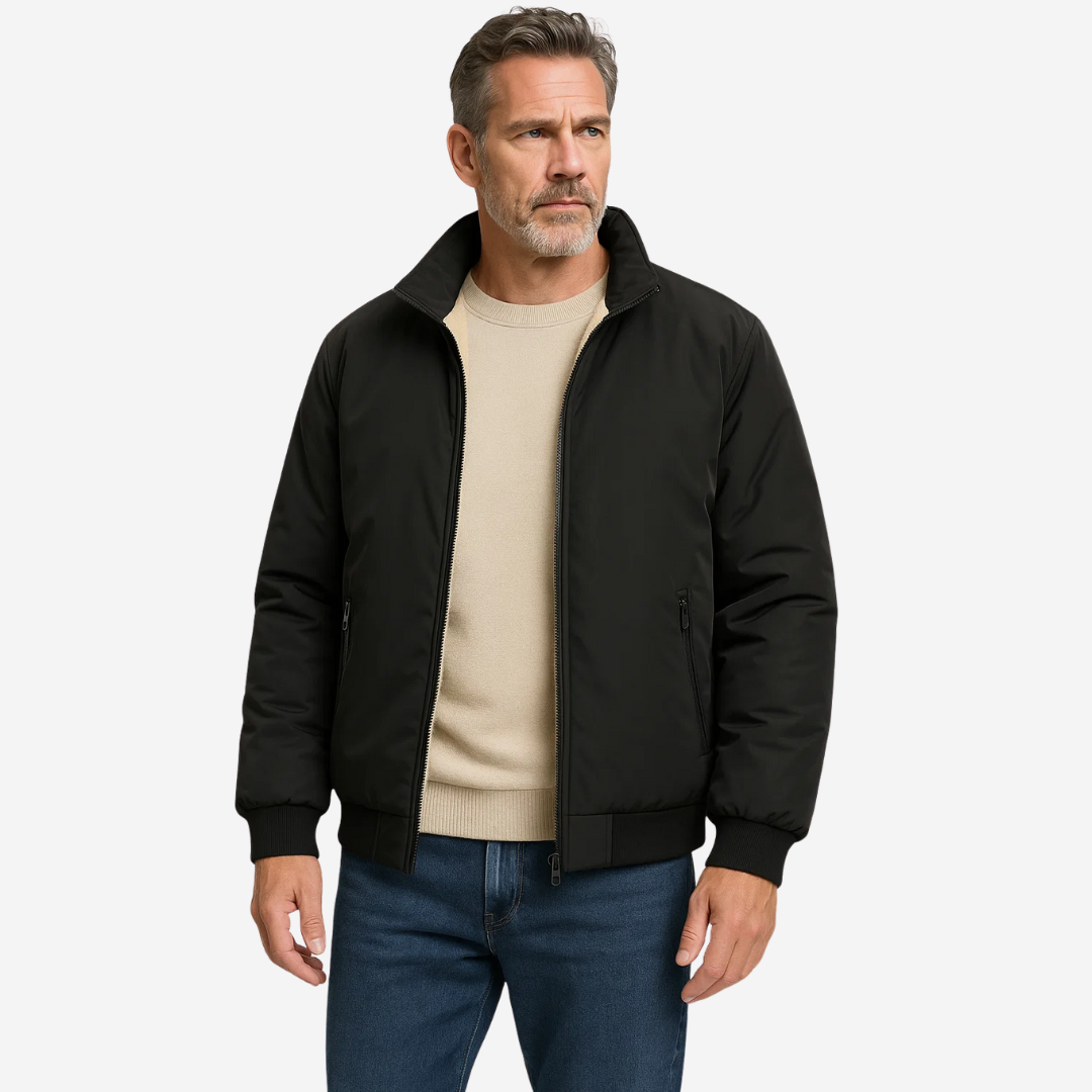 Herre Fleecejakke – Ståkrave – Varm & Komfortabel