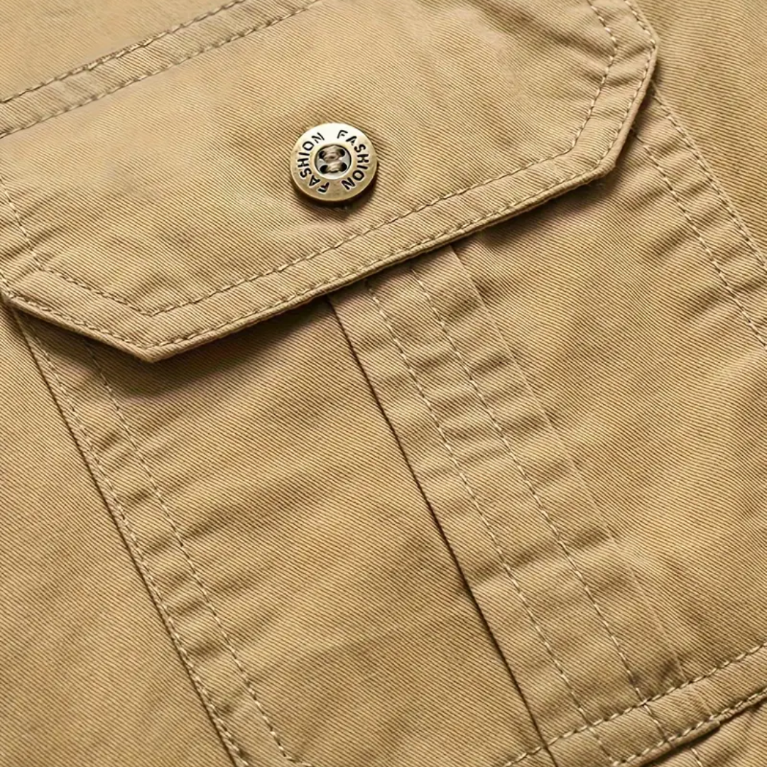 Herre Klassisk Outdoor Skjorte - 100% Bomuld & Multi-Lomme Design