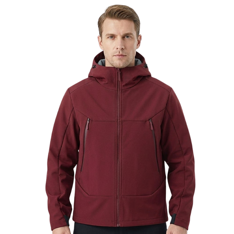Softshell jakke herre i gul set fra siden